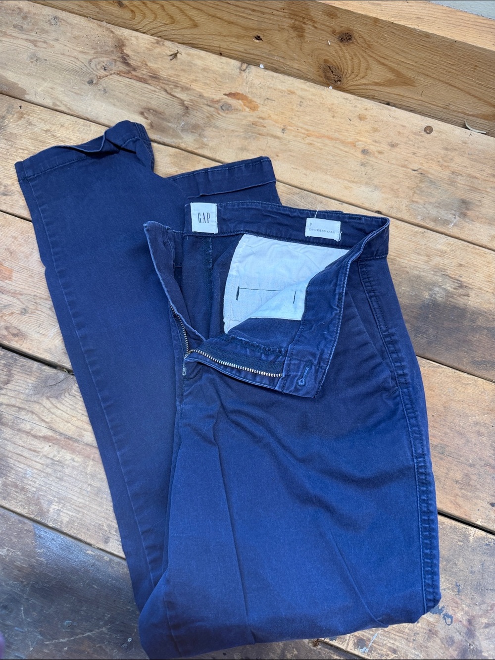 GAP Dark Navy Girlfriend Khaki Capris